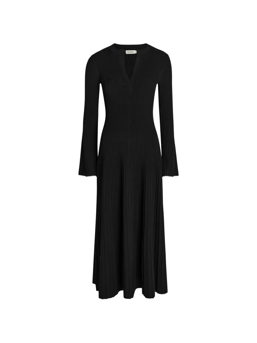 SIMKHAI robe en maille nervurée à manches longues - Noir SIMKHAI robe en maille nervurée à manches longues - Noir