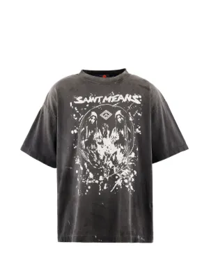 SAINT MXXXXXX x Death Note Print T-shirt | Grey | FARFETCH