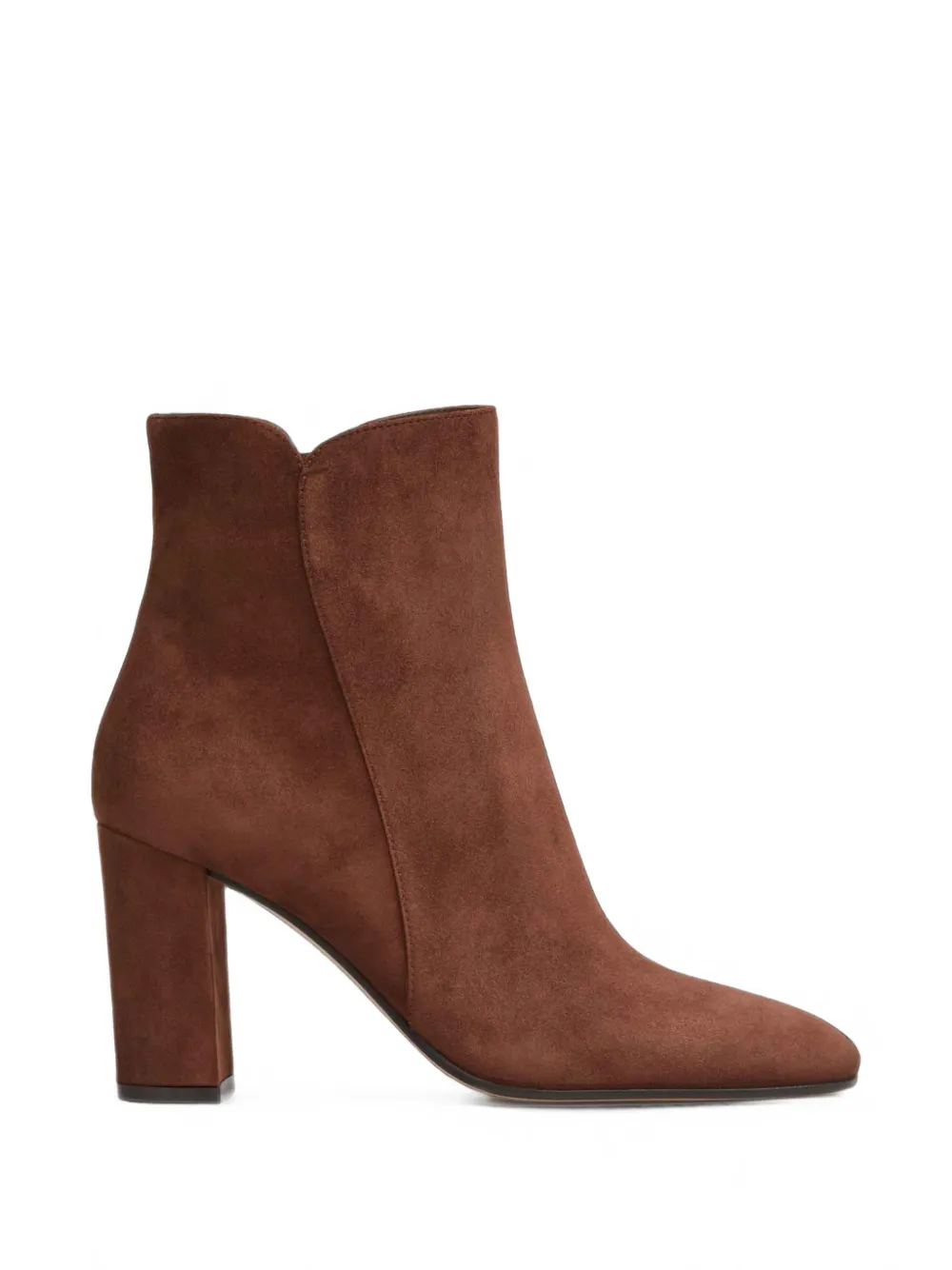 Gianvito Rossi suede block-heel ankle boots Bruin