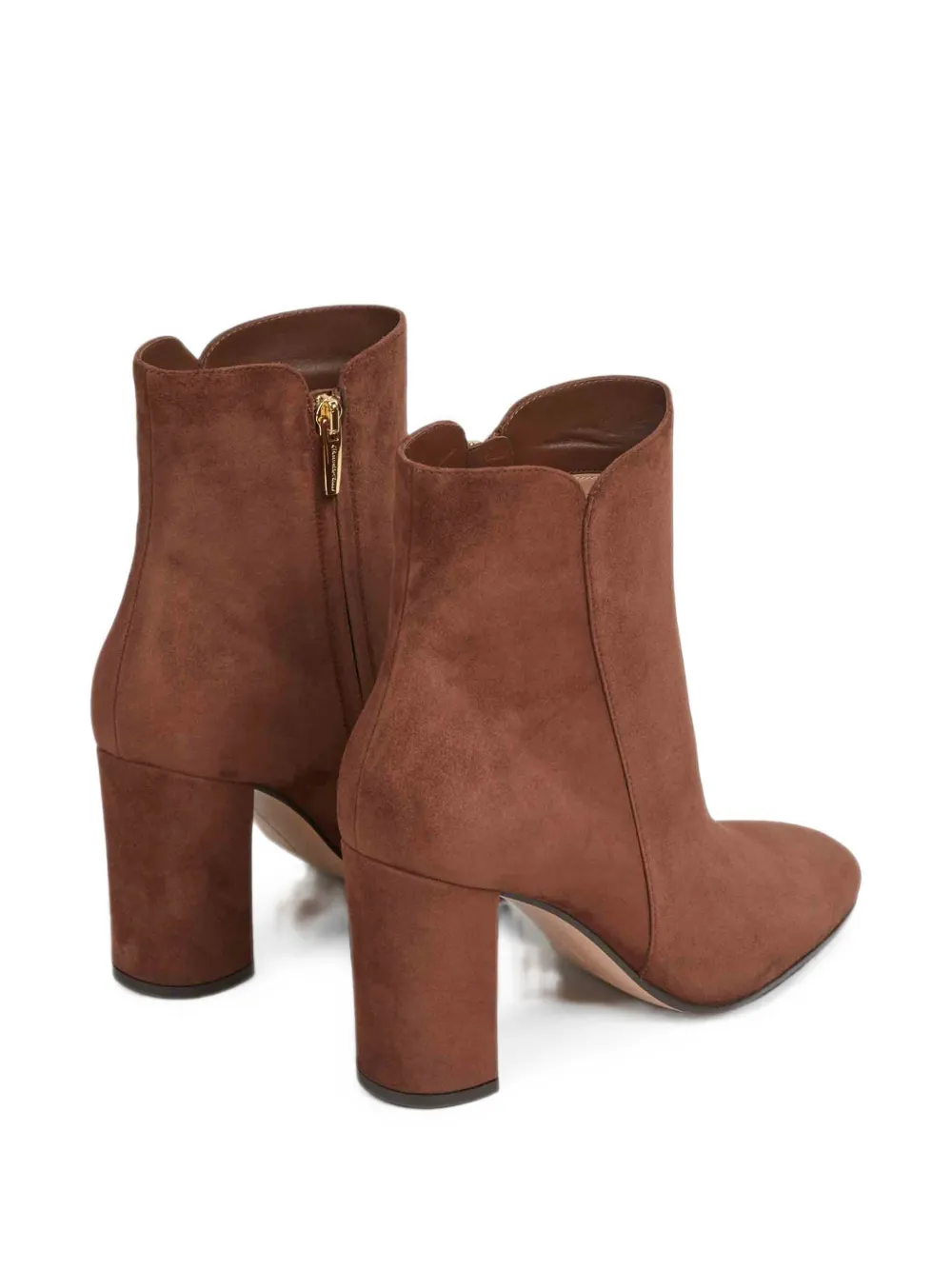 Gianvito Rossi suede block-heel ankle boots Bruin
