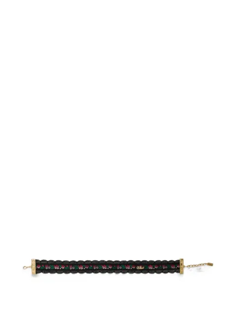 Chloé floral-embroidered lace-detail necklace