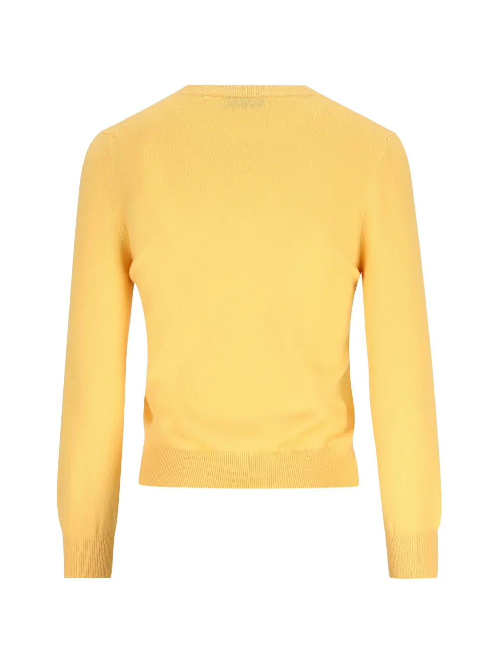 Miu Wollen vest met V-hals Geel