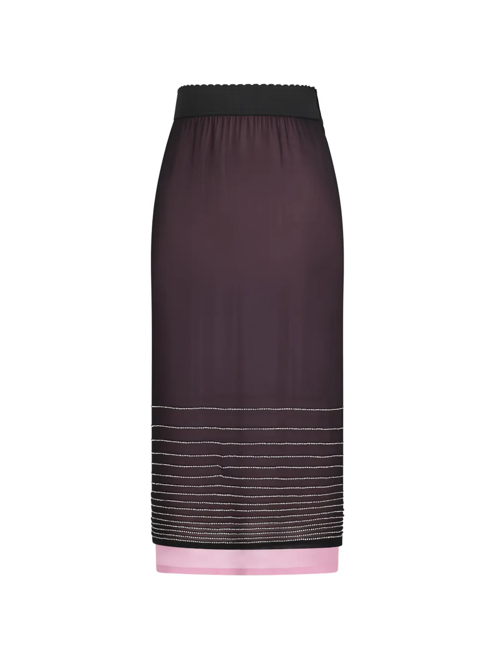 The Attico crystal-embellished layered midi skirt - Viola