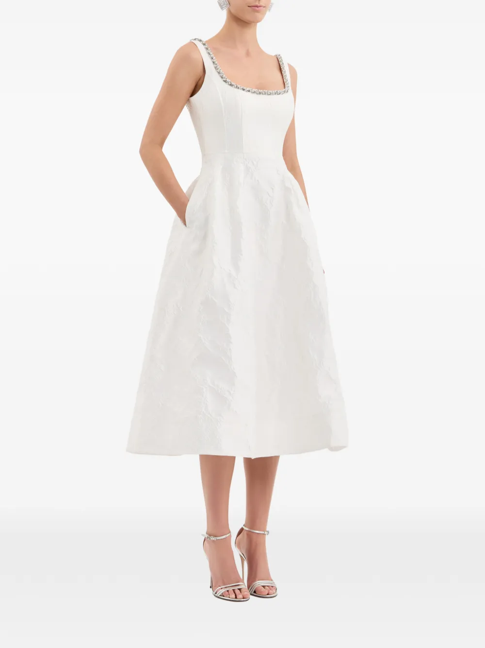 Rebecca Vallance Revolution midi-jurk Wit