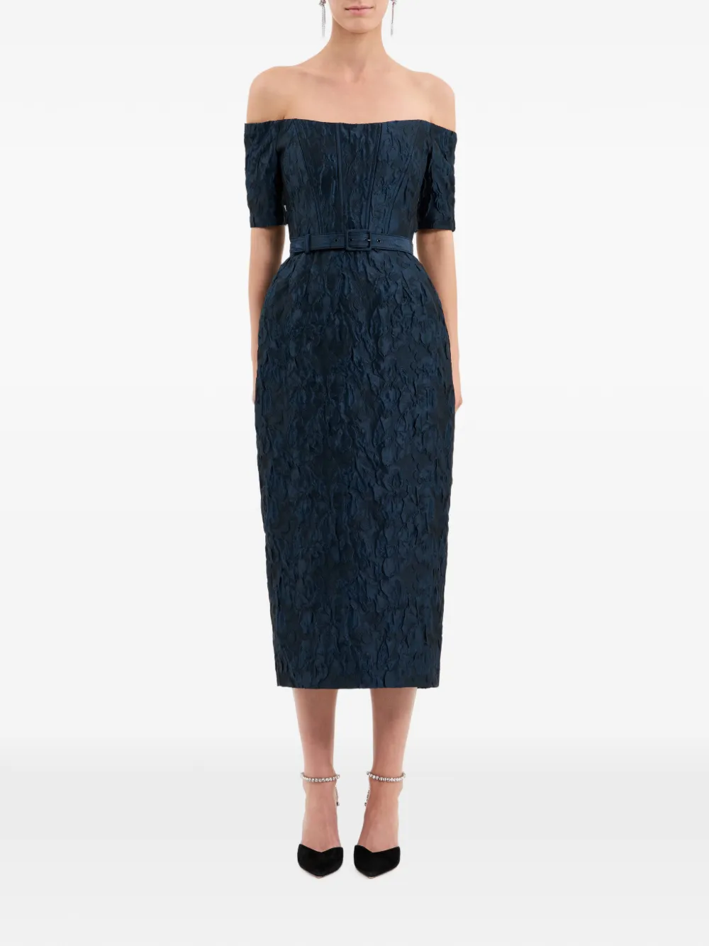 Rebecca Vallance Cascades midi-jurk Blauw