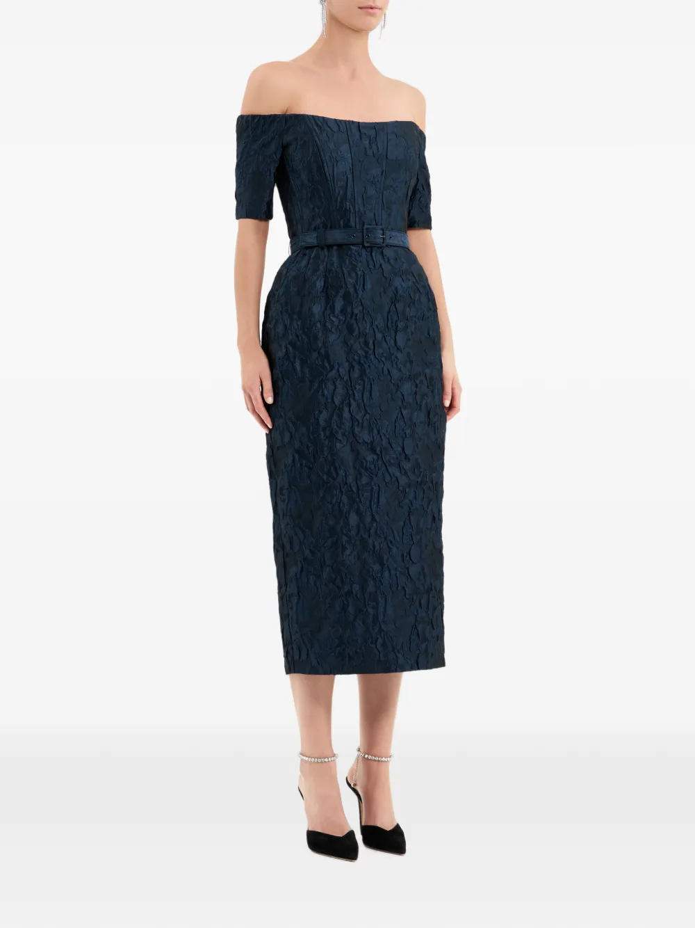 Rebecca Vallance Cascades midi-jurk Blauw