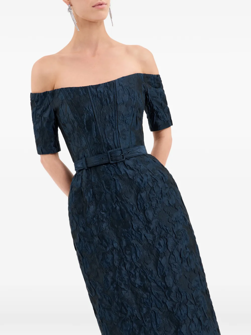 Rebecca Vallance Cascades midi-jurk Blauw