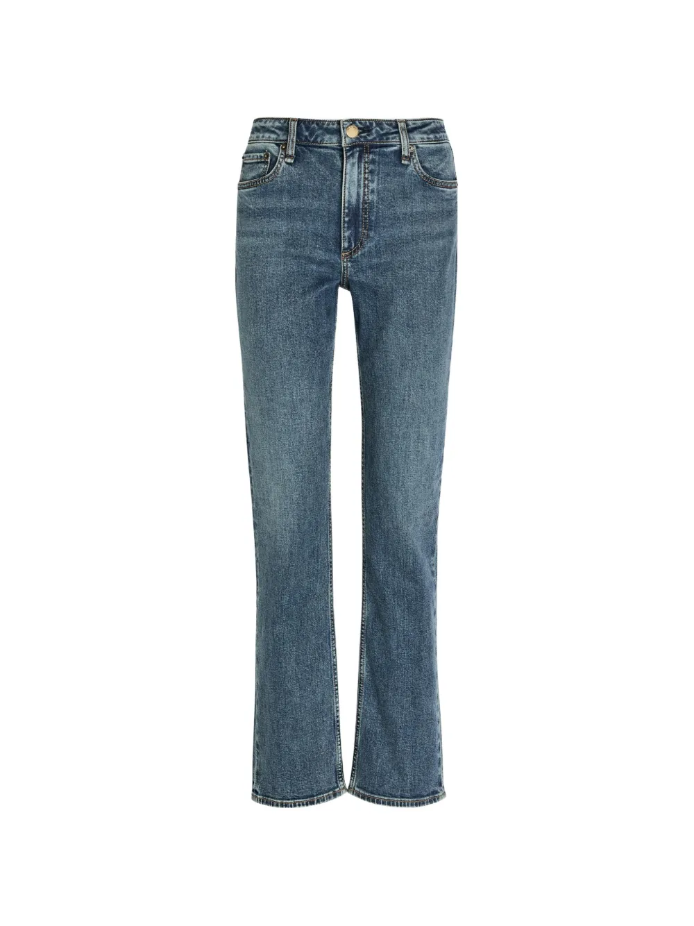 rag & bone Ausgeblichene Straight-Leg-Jeans - Blau