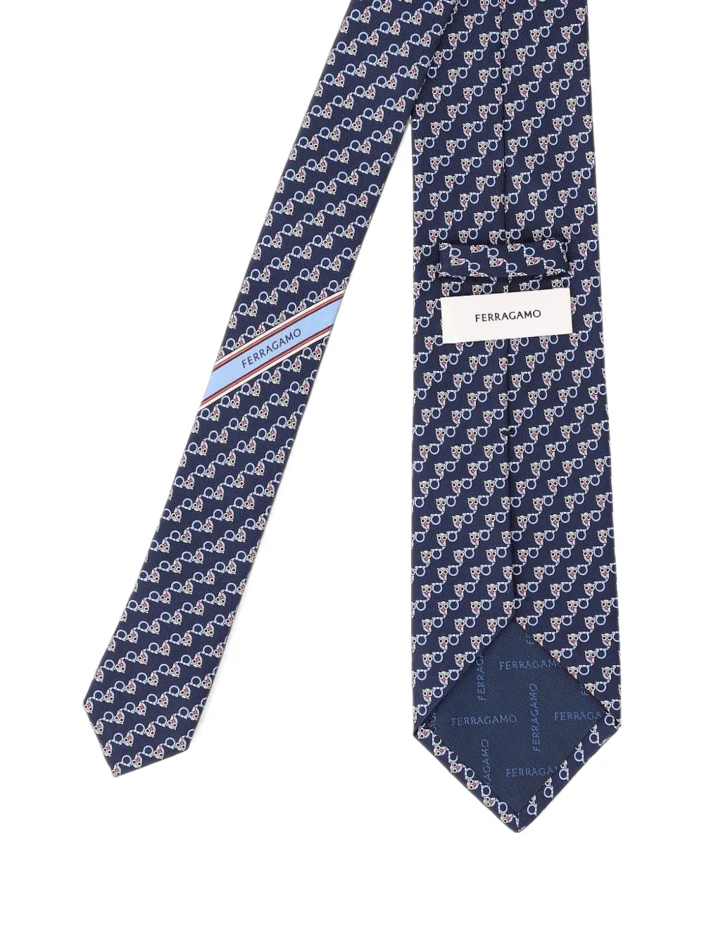 Ferragamo Zijden stropdas Blauw