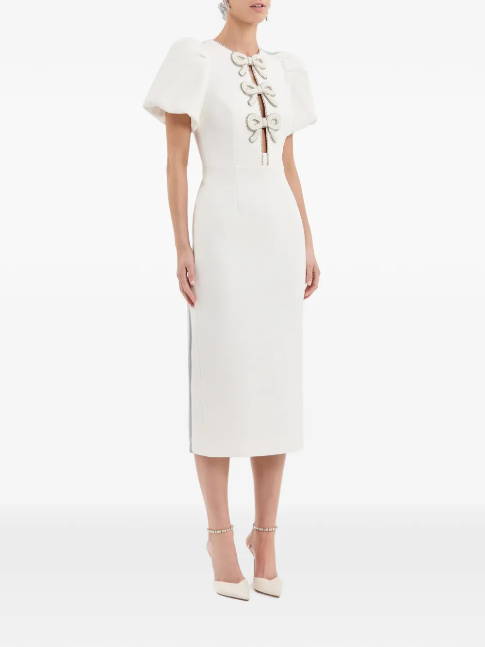 Rebecca Vallance Dreamer midi-jurk Beige
