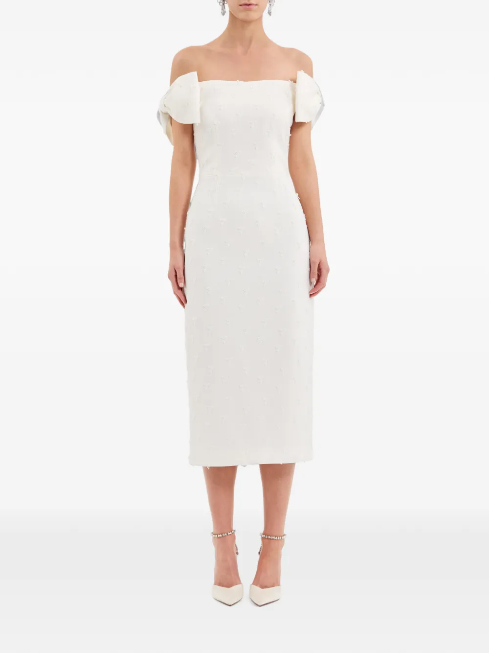 Rebecca Vallance Mariee midi-jurk Wit