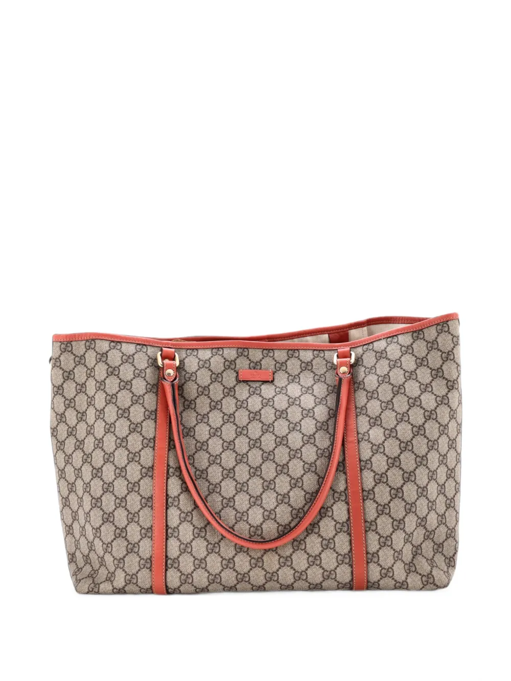 Gucci Pre-Owned Borsa tote Joy media in tela cerata GG e pelle - Marrone