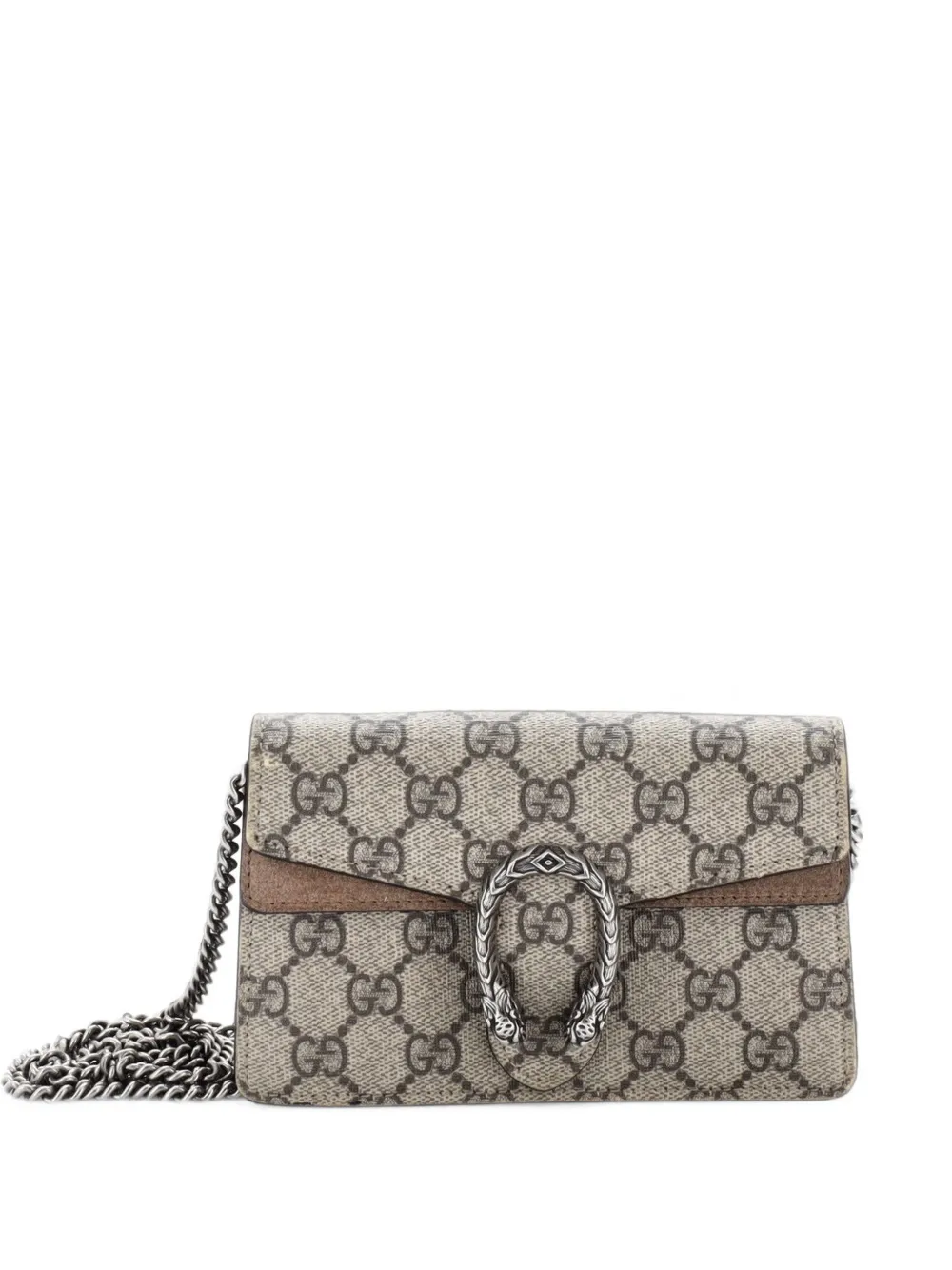 Gucci Pre-Owned Dionysus Bag GG Coated Canvas Super Mini crossbody bag - Braun