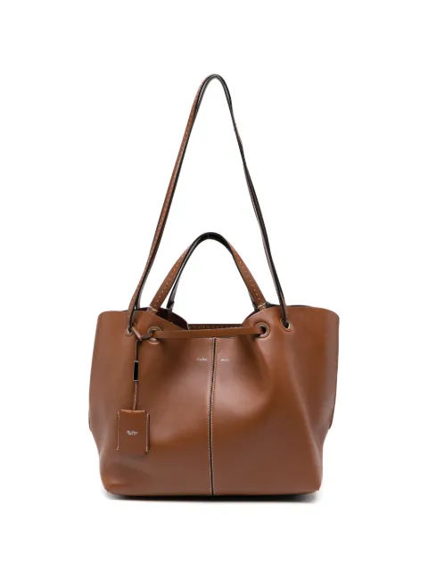 Max Mara contrast-stitching tote bag
