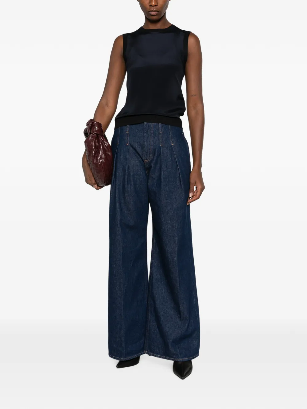 Max Mara Ginseng mouwloze top Blauw
