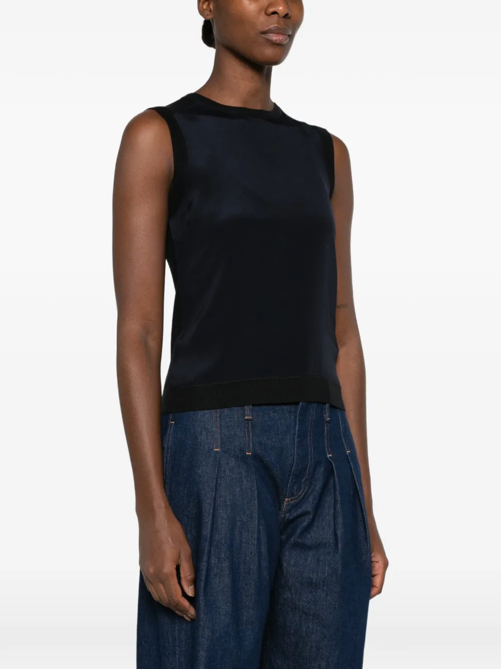 Max Mara Ginseng mouwloze top Blauw