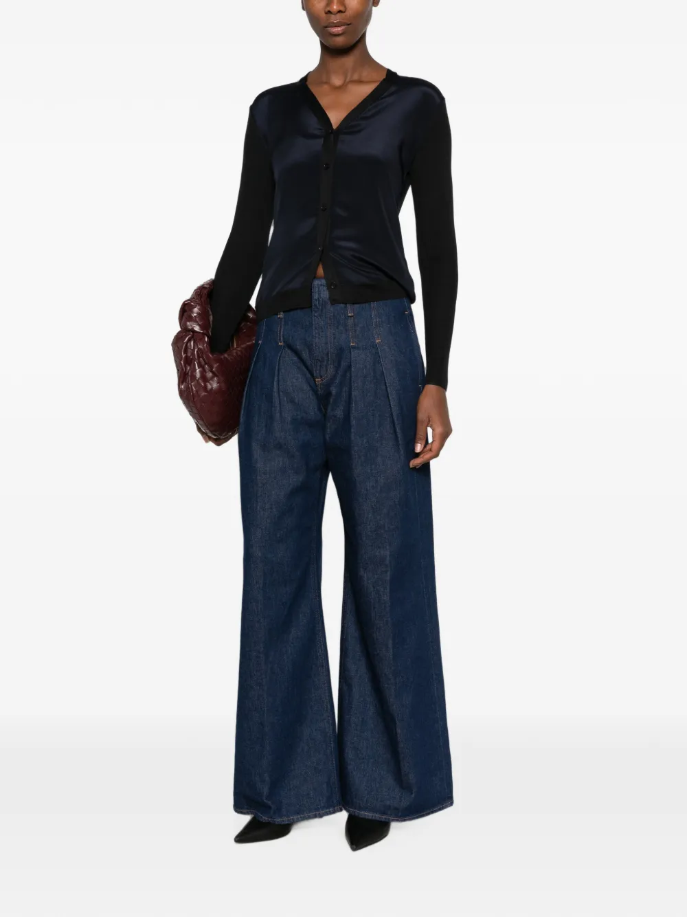 Max Mara Ninfee vest van zijdemix Blauw