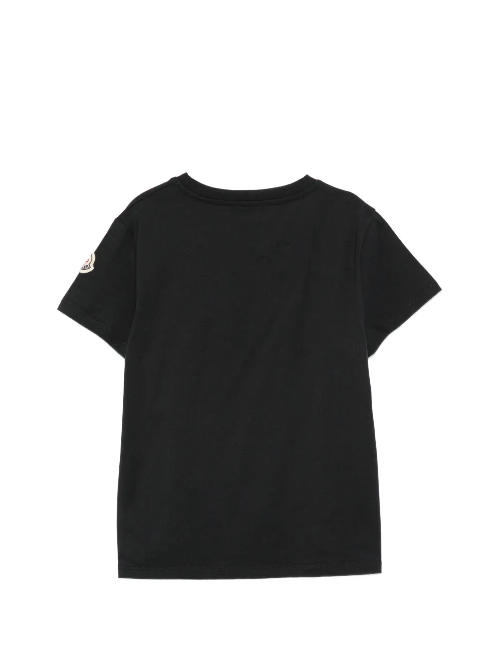 Moncler Enfant T-shirt met geborduurd logo Zwart