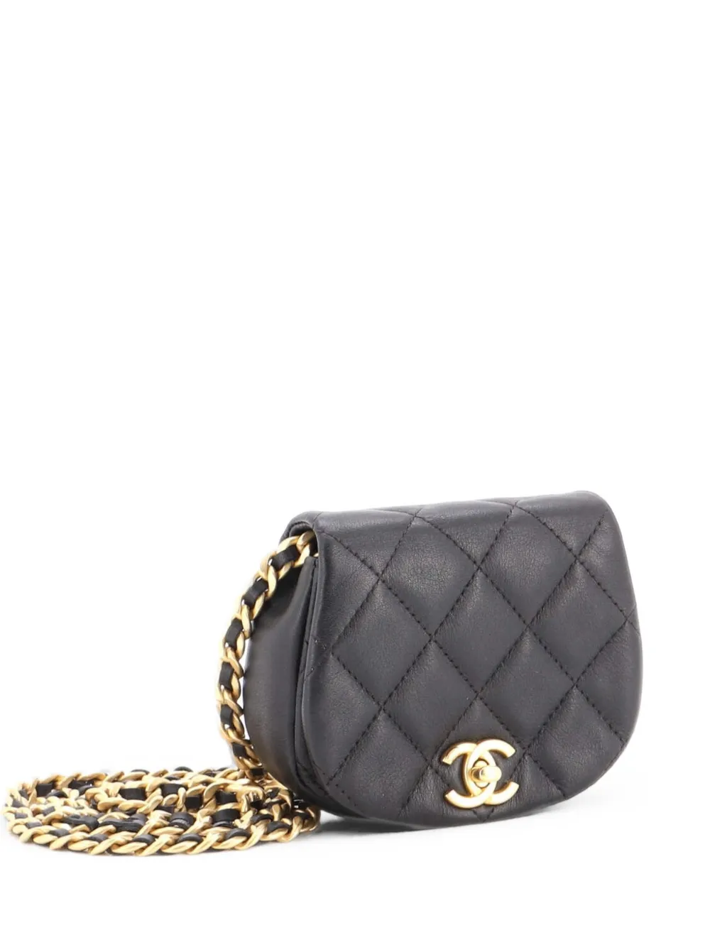 CHANEL Pre-Owned Coco Mail Clutch with Chain Quilted Calfskin Mini crossbody bag - Schwarz