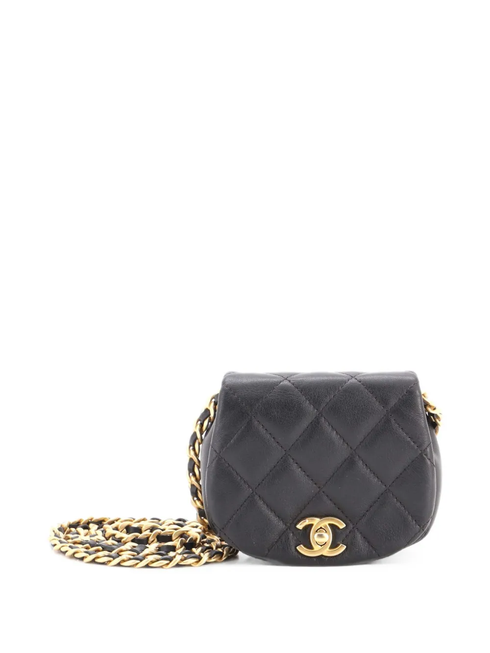 CHANEL Pre-Owned Coco Mail Clutch with Chain Quilted Calfskin Mini crossbody bag - Nero