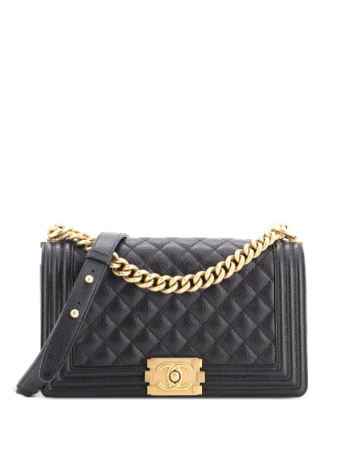 CHANEL Pre-Owned Boy Flap Bag Quilted Caviar Old Medium crossbody bag