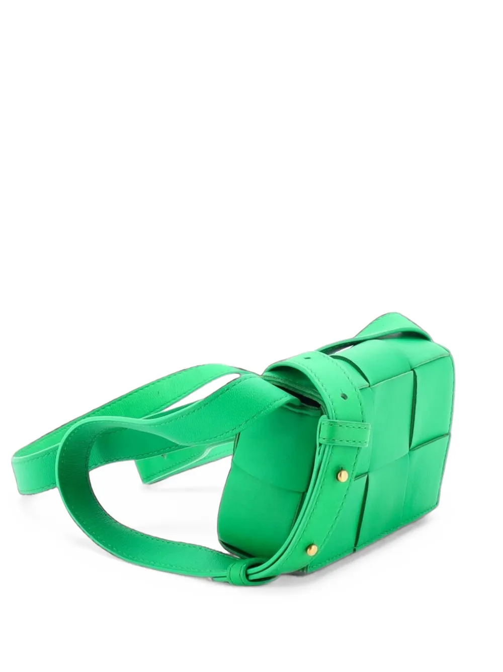 Bottega Veneta Pre-Owned Cassette Maxi Intrecciato Leather Candy crossbody bag - Verde