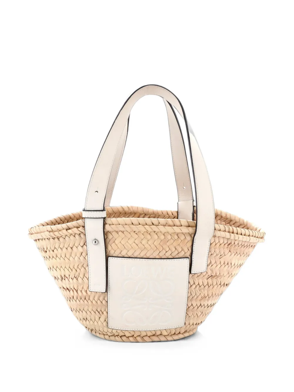 Loewe Pre-Owned Basket Raffia Small tote bag - Weiß