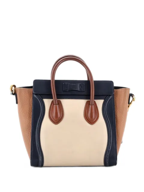 Celine Pre-Owned Tricolor Luggage Bag Leather Nano tote bag