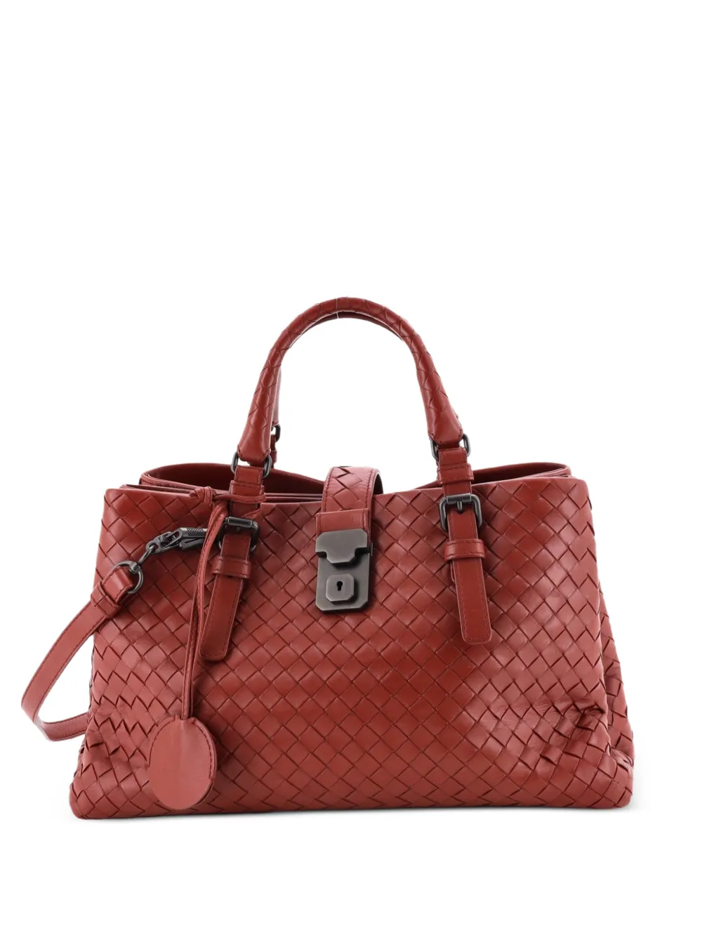 Bottega Veneta Pre-Owned Roma Bag Intrecciato Nappa Small tote bag - Rosso