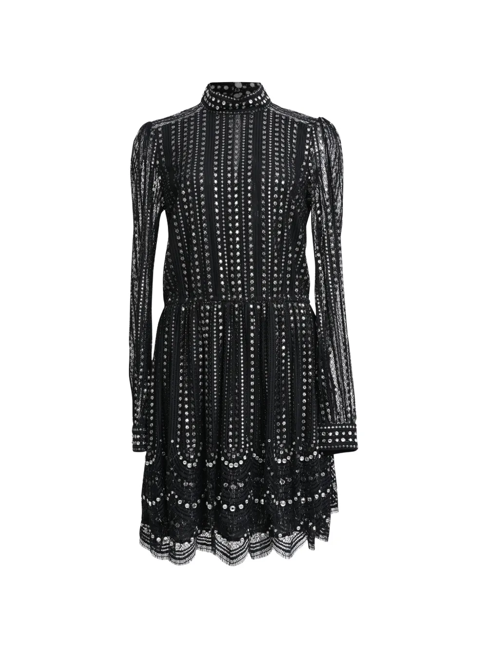 Michael Kors Vintage Verziertes Minikleid aus Spitze - Schwarz