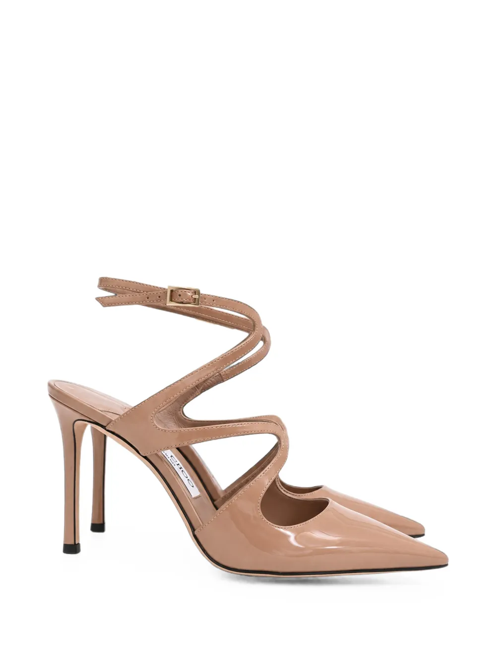 Jimmy Choo Pre-Owned 2010s Azia patent leather pumps - Nude