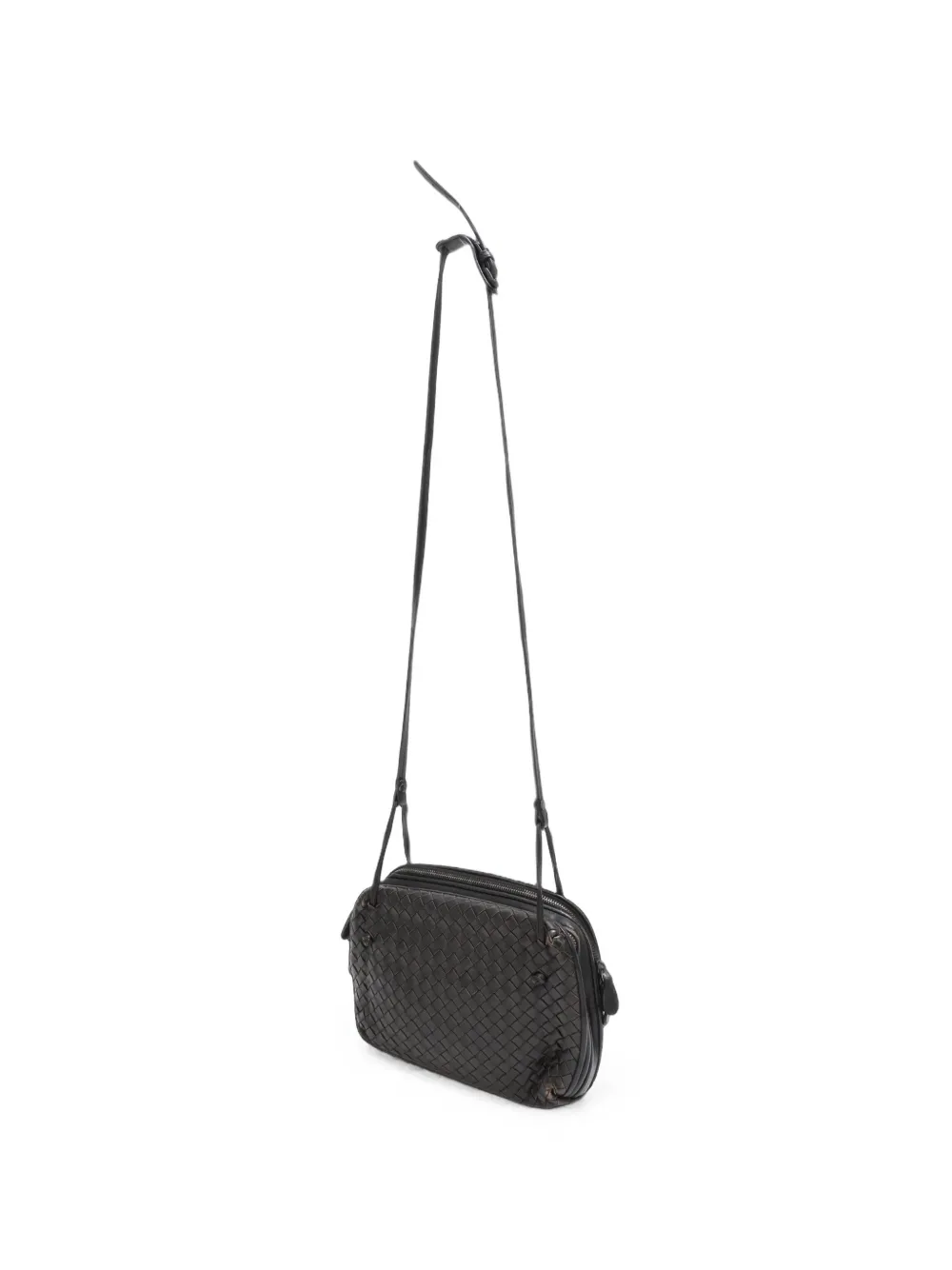 Bottega Veneta Pre-Owned Nodini Intrecciato crossbody bag - Nero