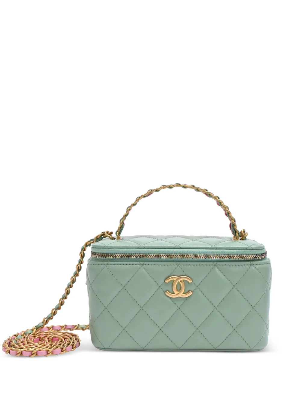 CHANEL Pre-Owned quilted Vanity Case handbag - Verde