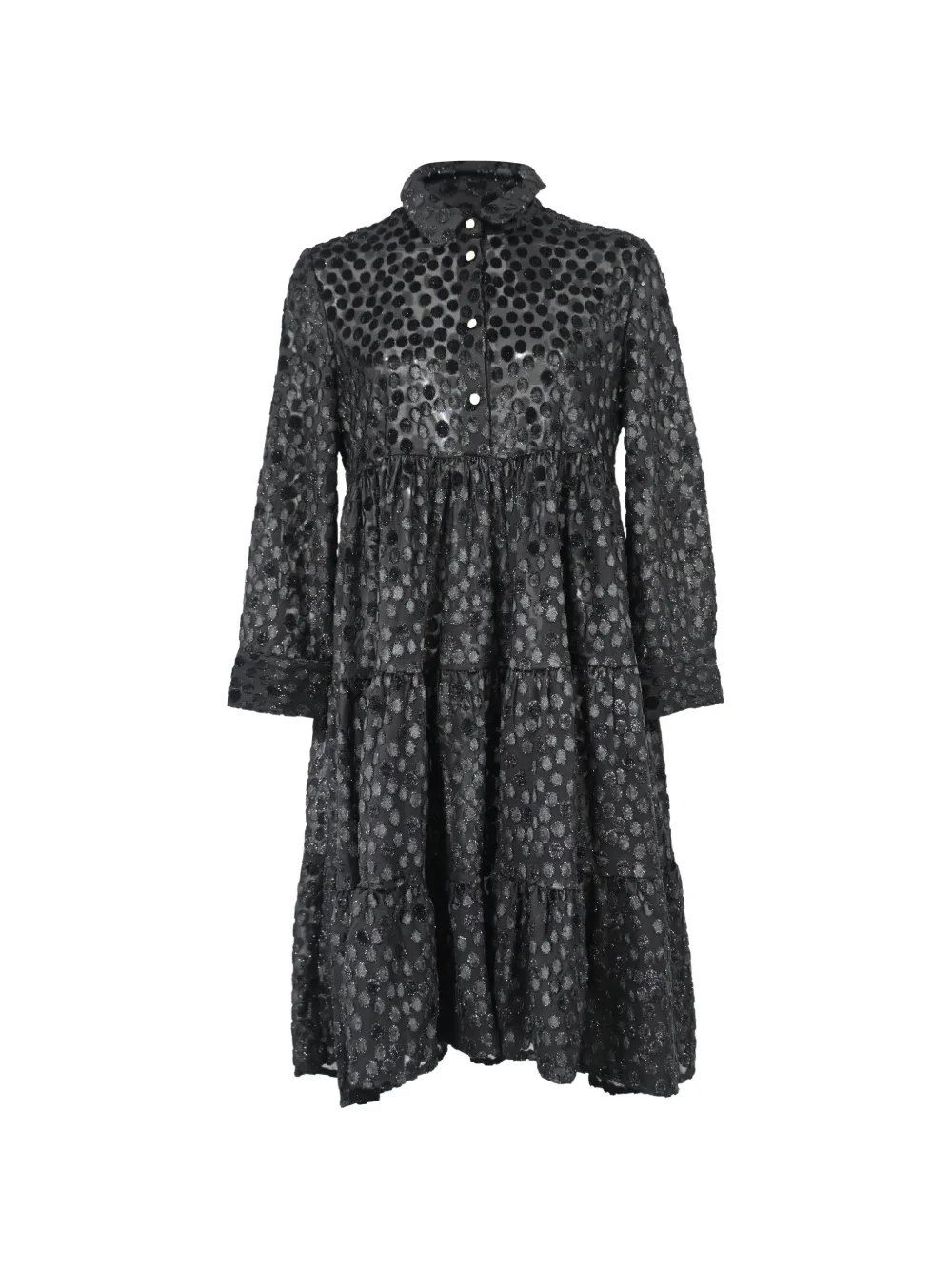 Maje Gestuftes Rolly Kleid - Schwarz