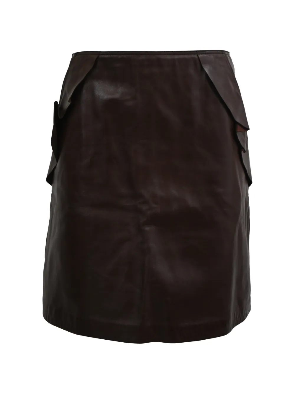 SANDRO ruffle-accent mini skirt - Marrone