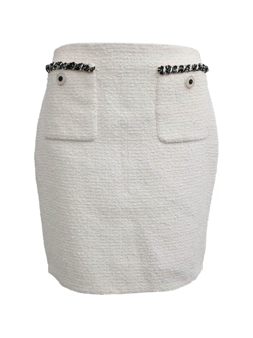CHANEL Pre-Owned Gonna a matita in tweed - Bianco