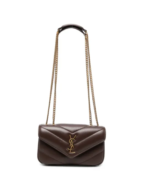 Saint Laurent bandolera Loulou mini de piel acolchada
