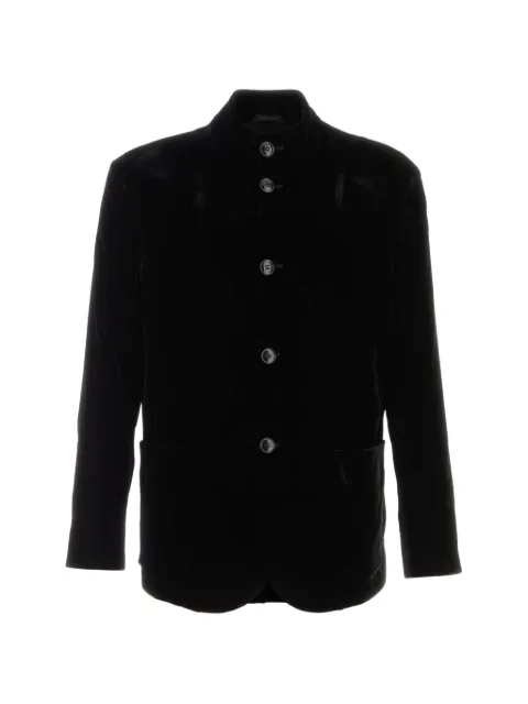 Giorgio Armani velvet mandarin-collar blazer
