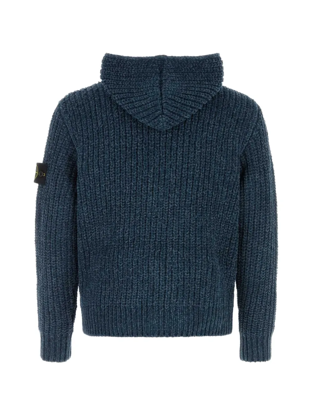Stone Island 5100065 trui van mouliné katoenchenille met rits Blauw
