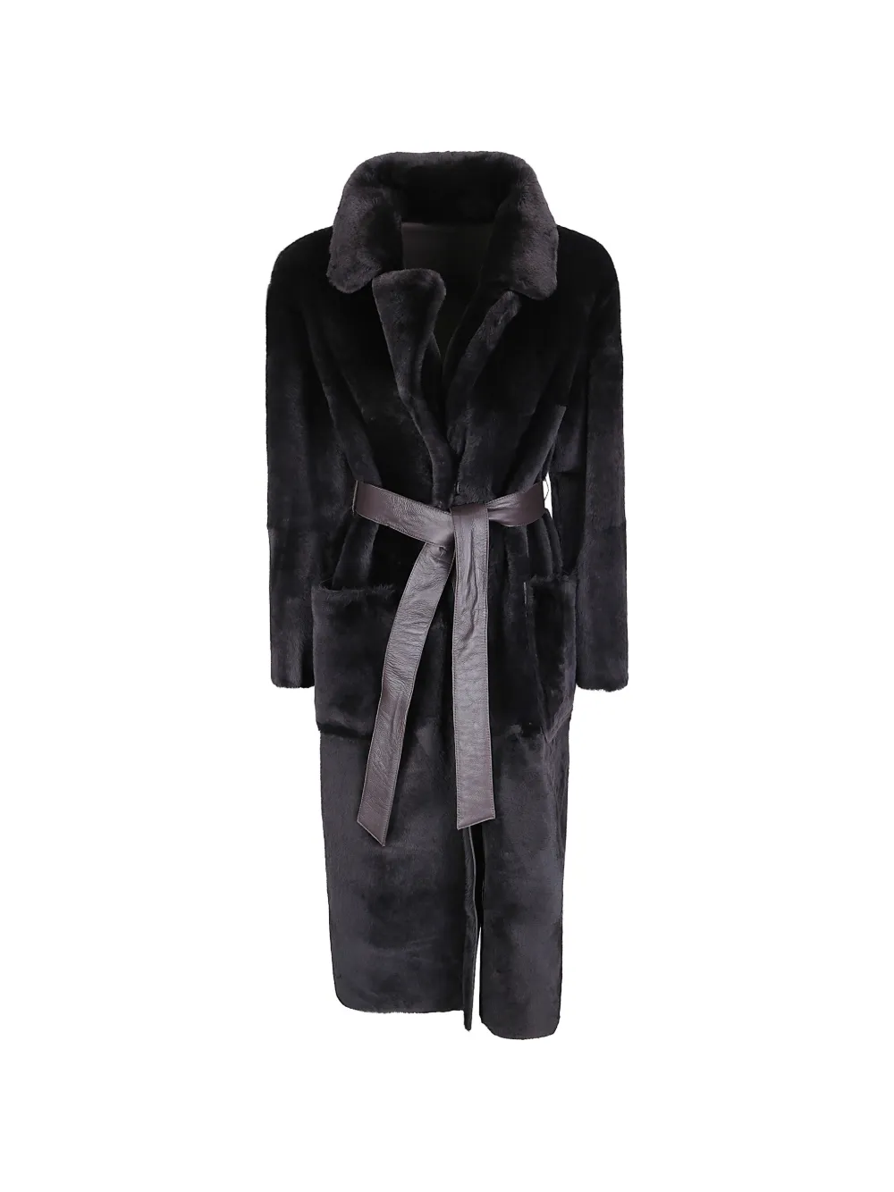 Desa 1972 reversible belted shearling coat