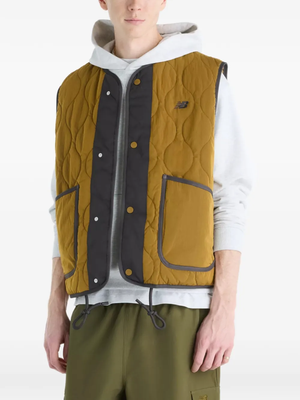 New Balance quilted vest - Marrone