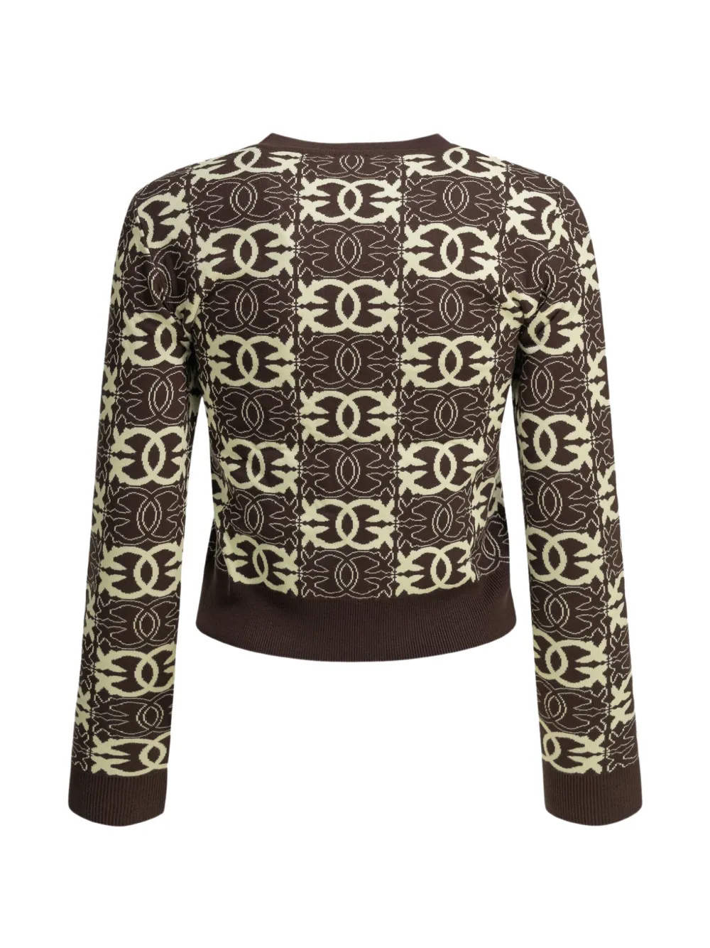 PINKO monogram-pattern sweater Bruin