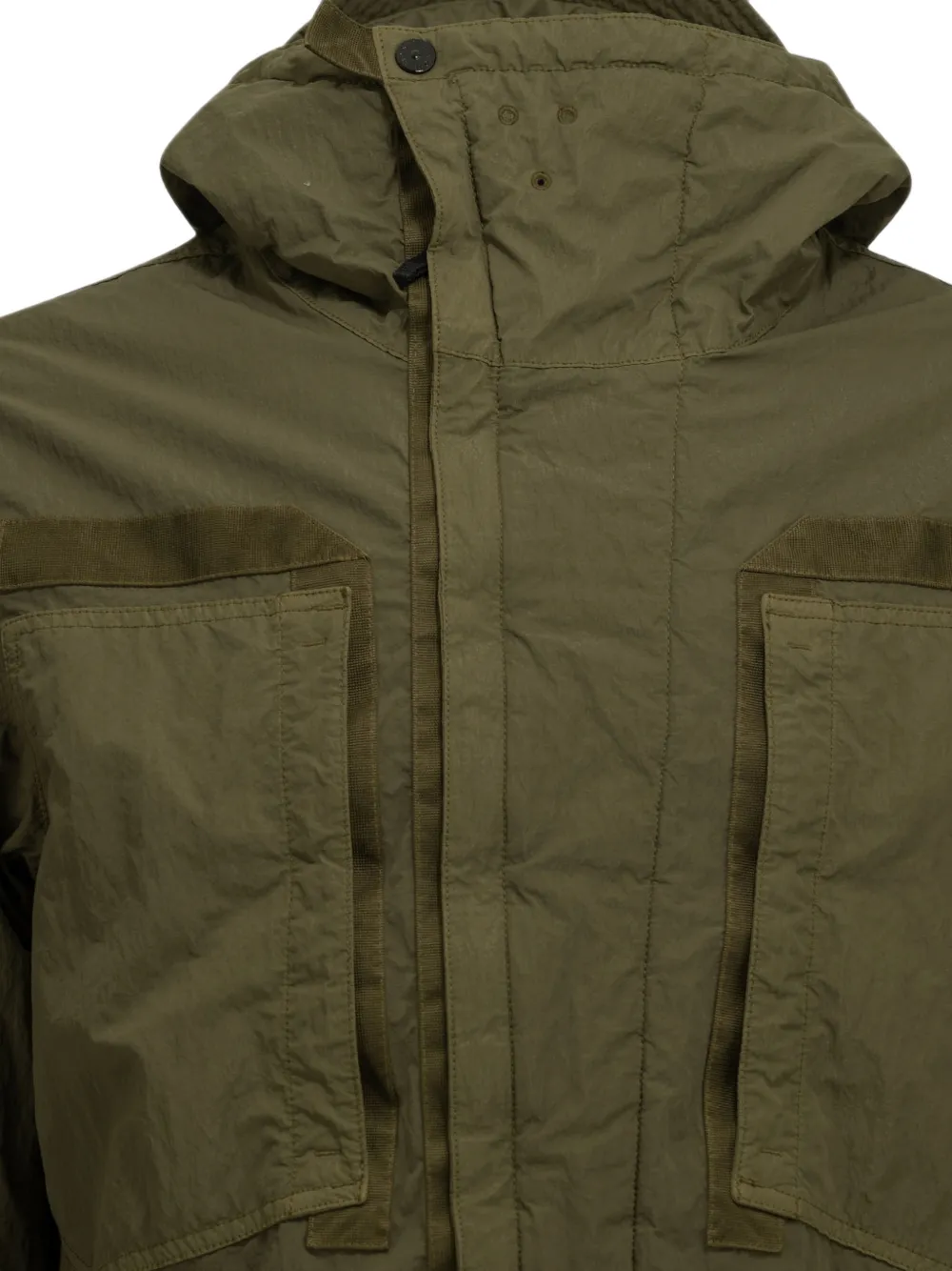 Stone Island Q100007 gewatteerd jack met capuchon Groen