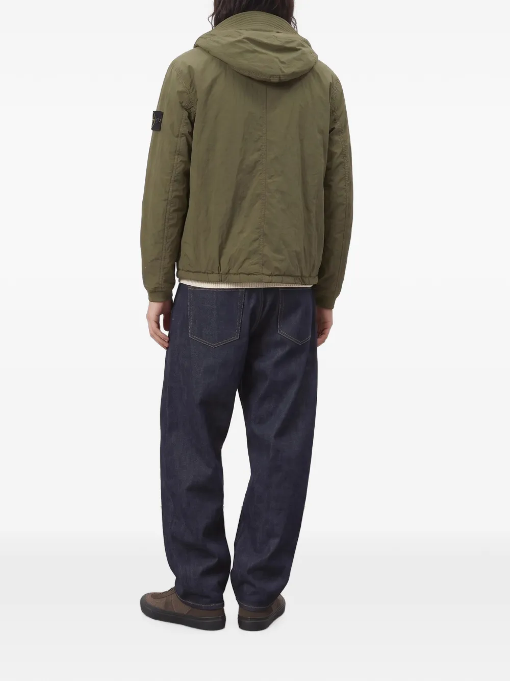 Stone Island Q100007 gewatteerd jack met capuchon Groen