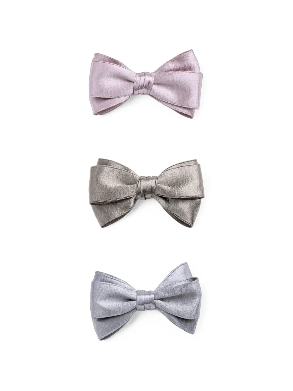Mimi Tutu Kids' Satin Bow Hair Clips Set (set Of Three) In Multi