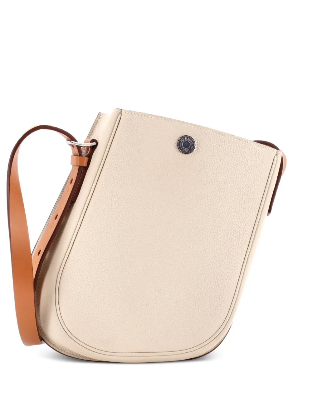 Hermès Pre-Owned Perspective Cavaliere Bag Togo and Vache Hunter 21 crossbody bag - Nude