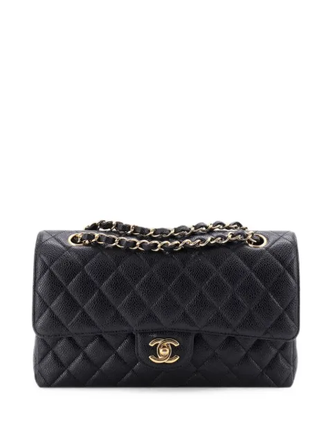 CHANEL Pre-Owned Classic Double Flap Bag Quilted Caviar Medium shoulder bag