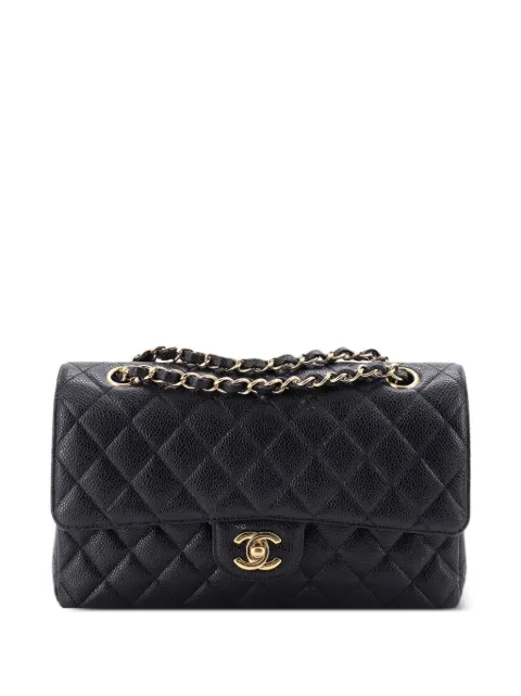 CHANEL Pre-Owned Classic Double Flap Bag Quilted Caviar Medium shoulder bag