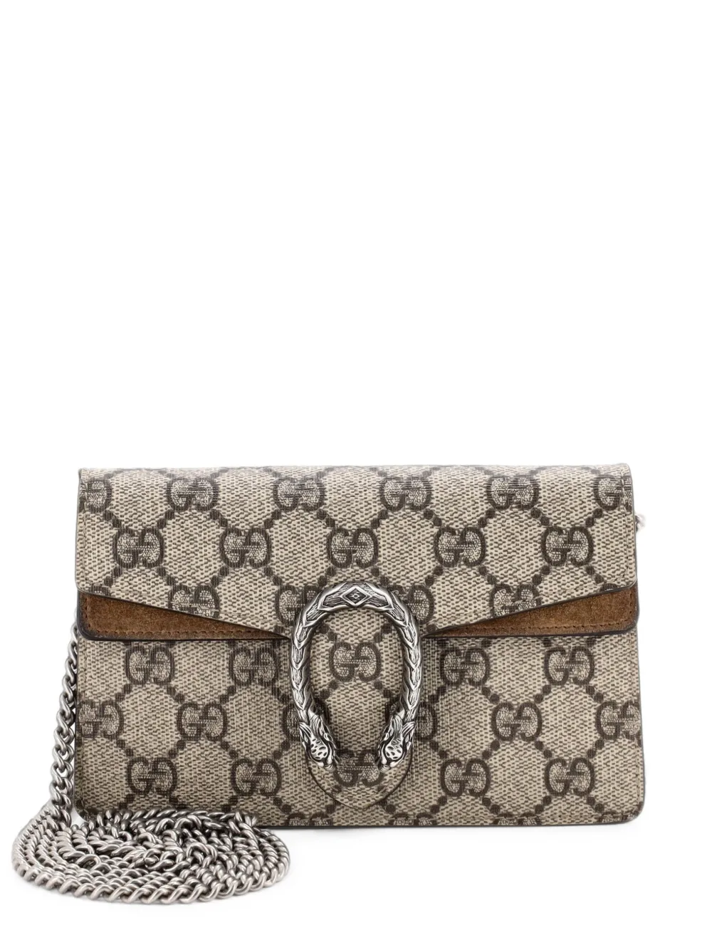 Gucci Pre-Owned Dionysus Bag GG Coated Canvas Super Mini crossbody bag - Marrone