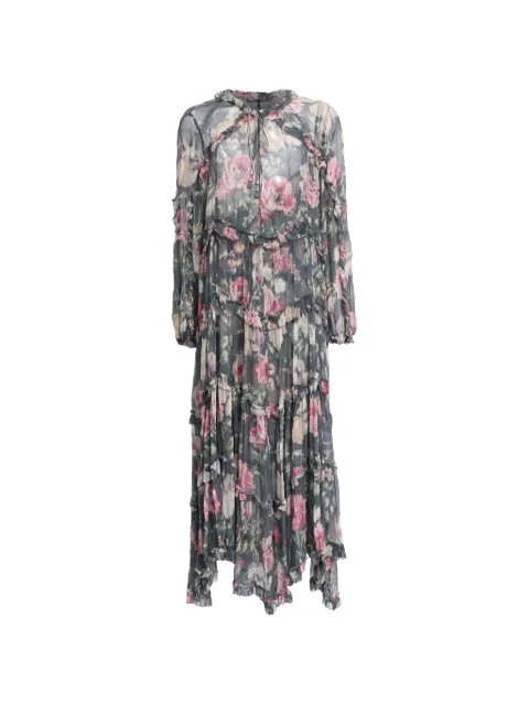 ZIMMERMANN floral-print tiered dress